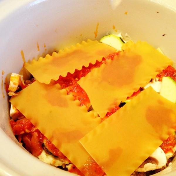 Slow Cooker Meat and Veggie Lasagna