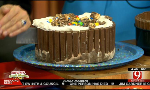 Candy Bar Ice Cream Cake